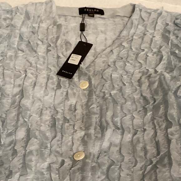 Beulah ruffled blouse NOTE missing button size one - Picture 2 of 13